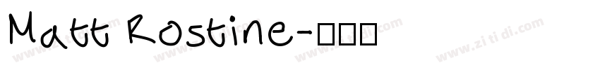 Matt Rostine字体转换